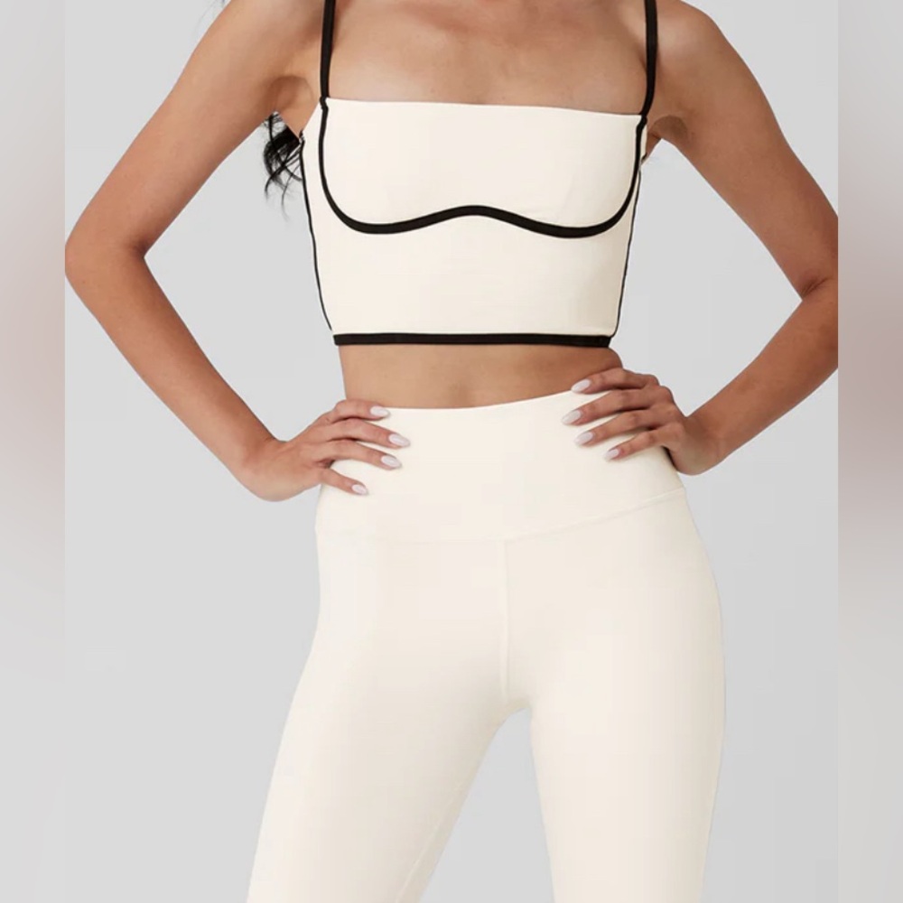 Alo White Workout Set (includes leggings and top)